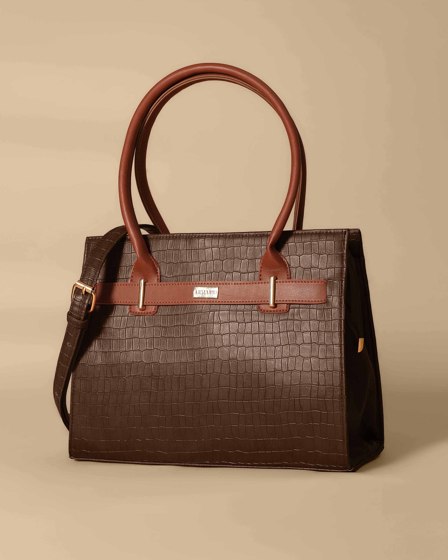 Vintage Crocodile Bag ( Chocolate Brown)