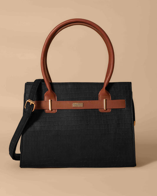 Vintage Crocodile Bag ( Black)